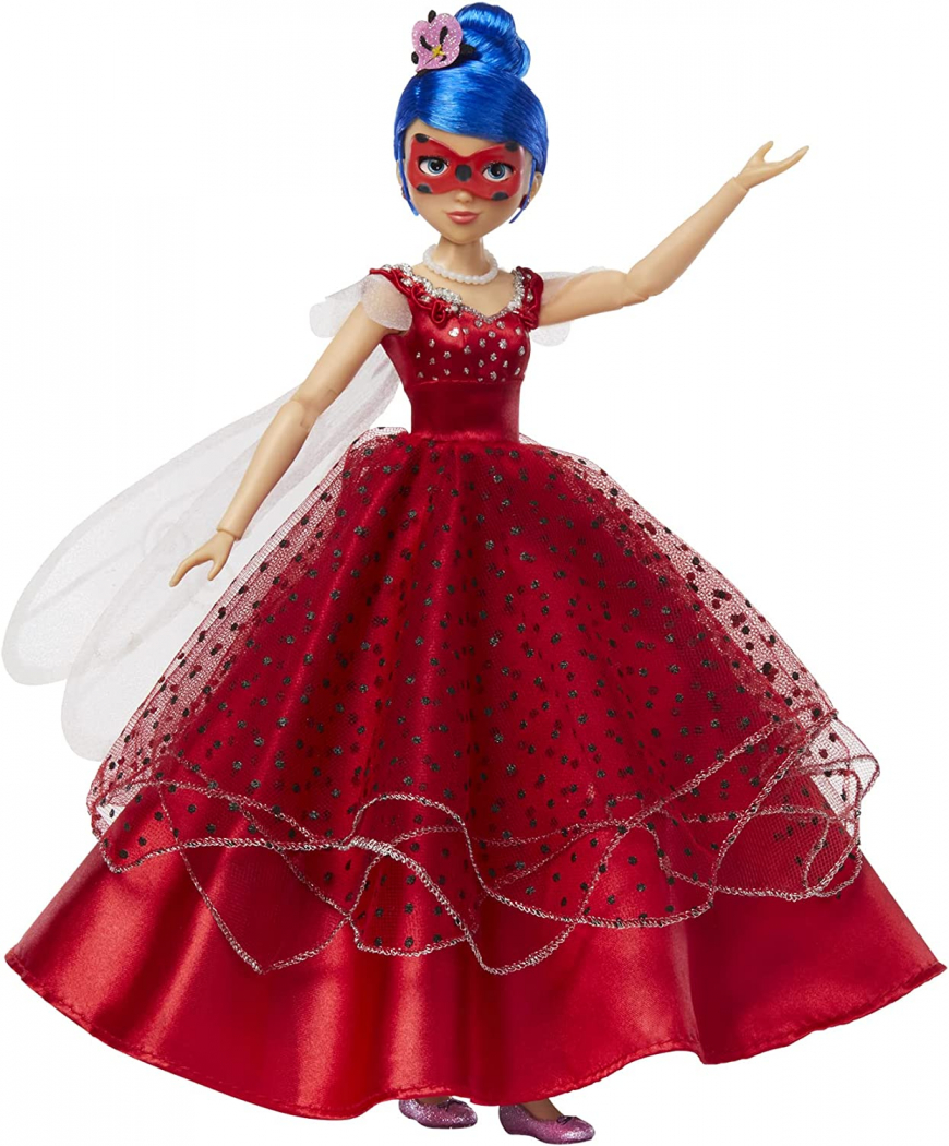 Miraculous Ladybug & Cat Noir Awakening Movie dolls: Marinette Collector fashion doll red gown with removable mask