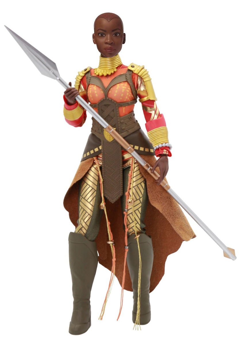 Wakanda Forever Okoye with vibranium spear doll