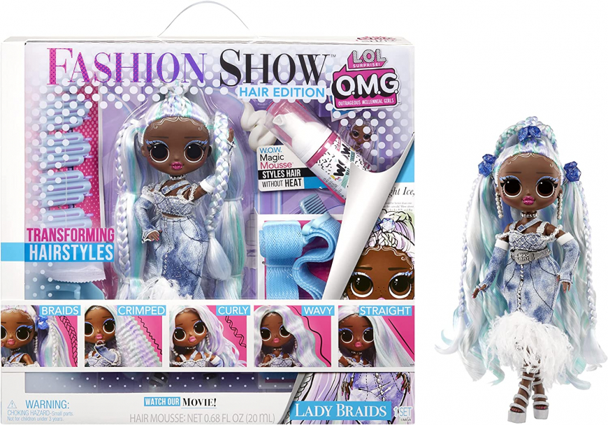 LOL OMG Hair Edition Lady Braids doll