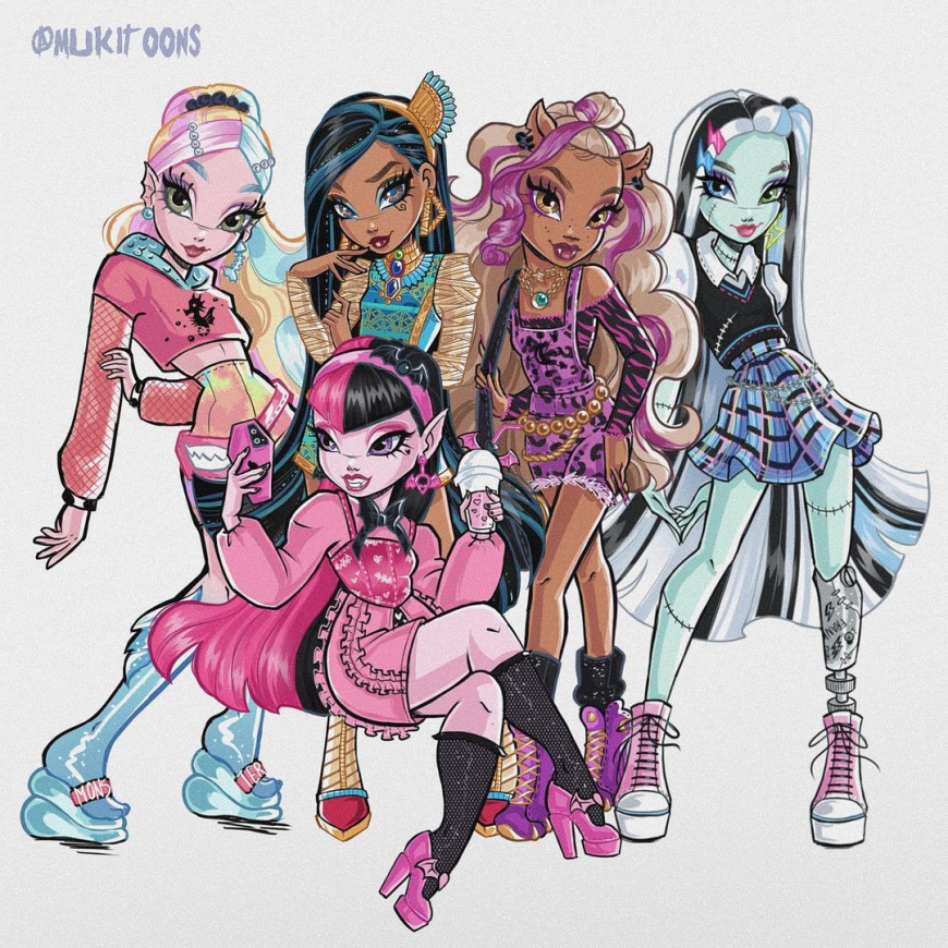 Monster High art inspired by new Monster High dolls 2022
