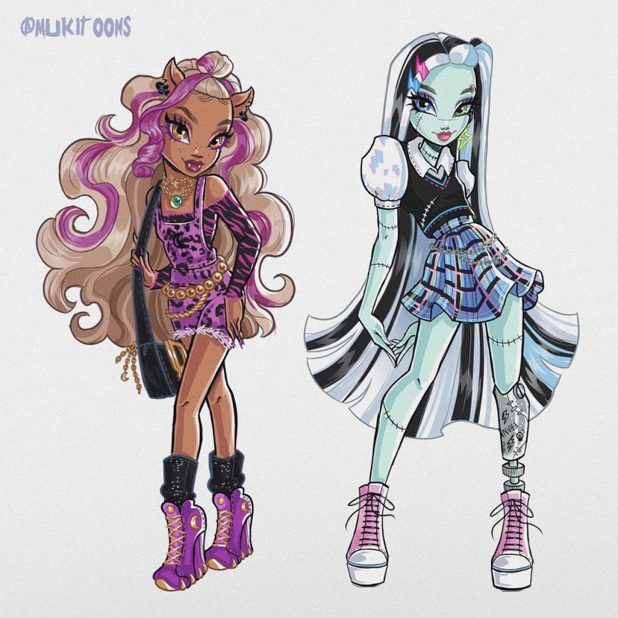 Monster High new style Clawdeen and Frankie