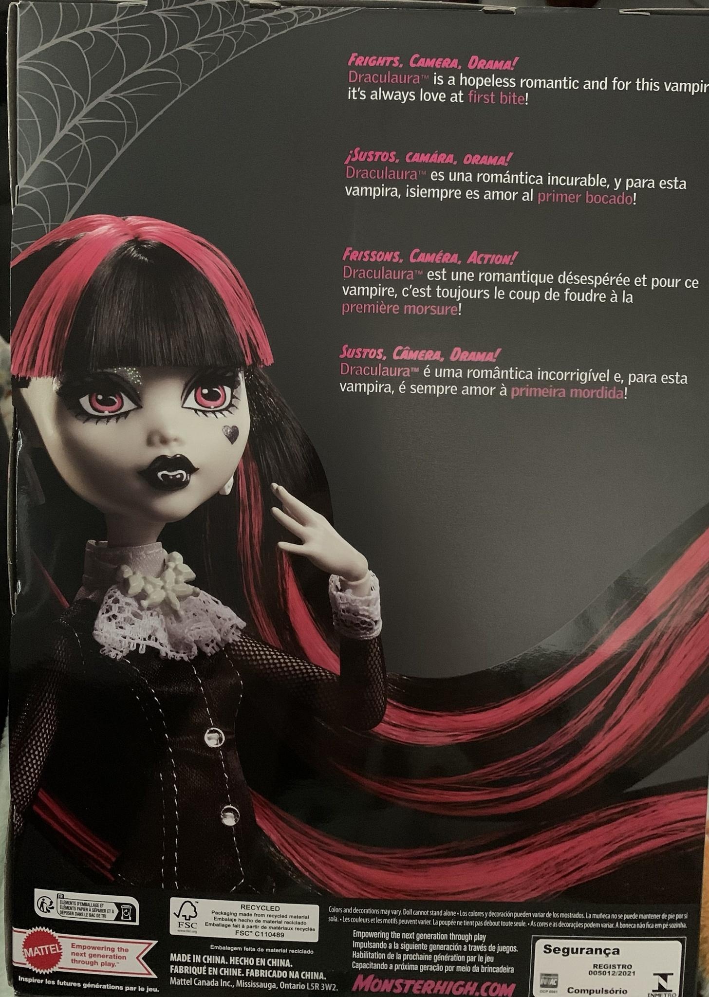 Monster High Reel Drama Black and White dolls 2022 