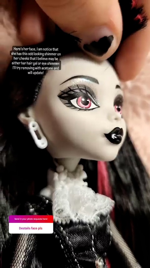 Monster High Reel Drama Black and White Draculaura doll in real life