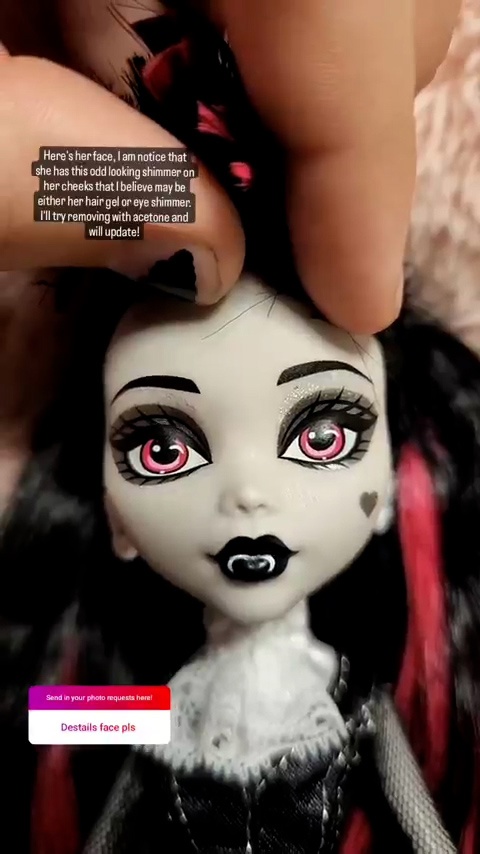 Monster High Reel Drama Black and White Draculaura doll in real life