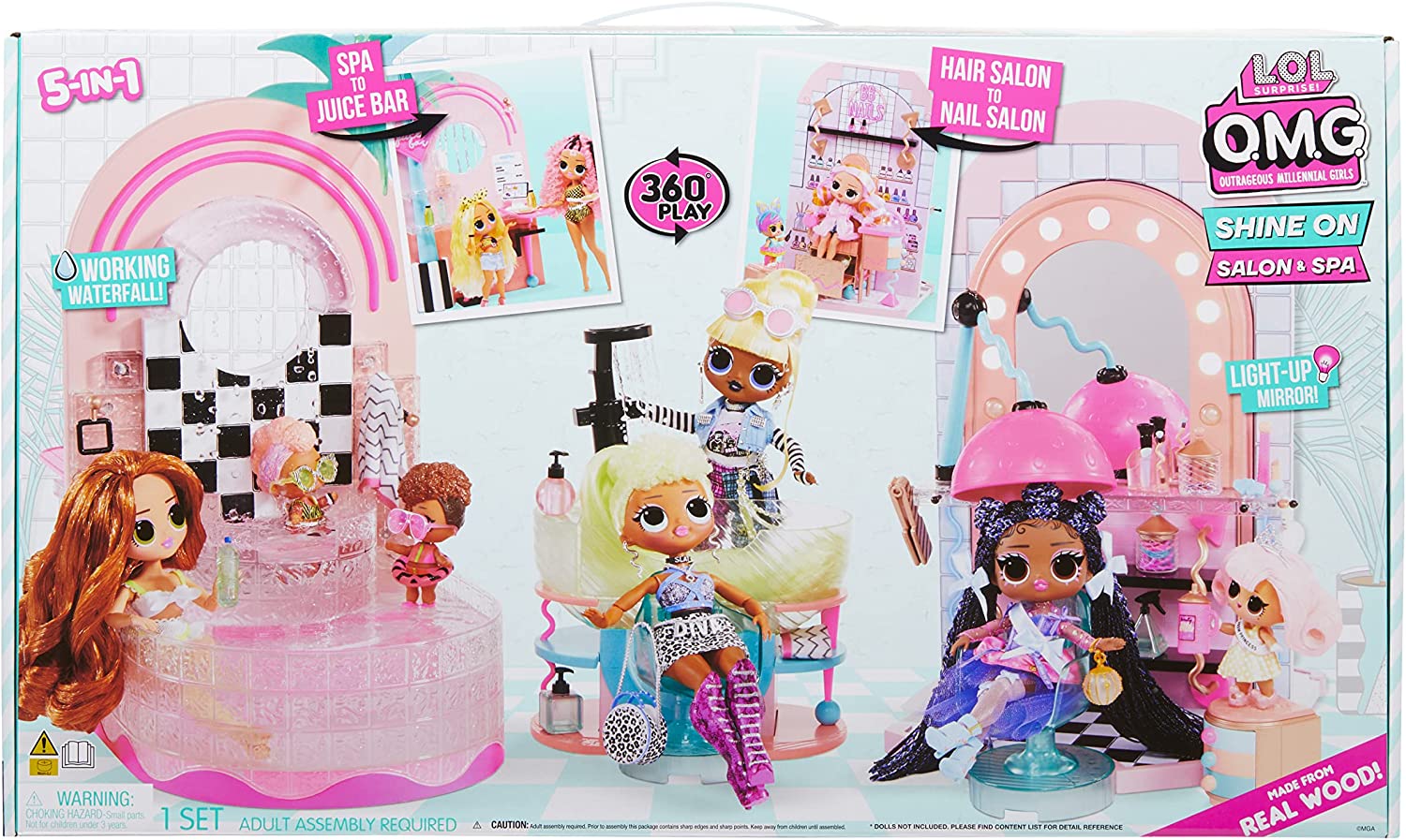 3. "LOL Surprise! Glitter Hair Salon Playset" - wide 6