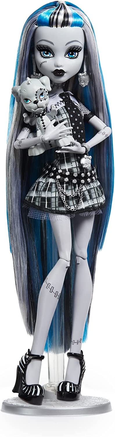 Monster High Reel Drama Black and White Frankie Stein doll