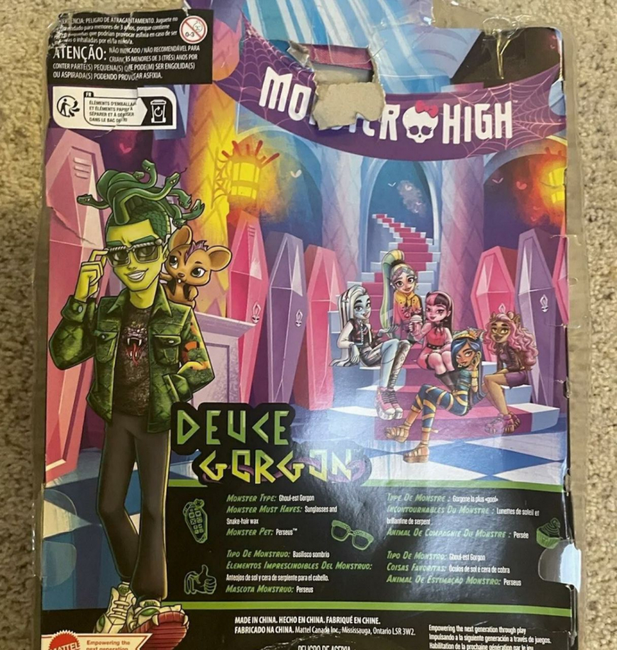 New Monster High 2022 Deuce Gorgon doll in real life photo