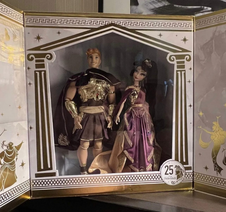 Disney D23 2022 Limited Edition Hercules and Megara doll set in box
