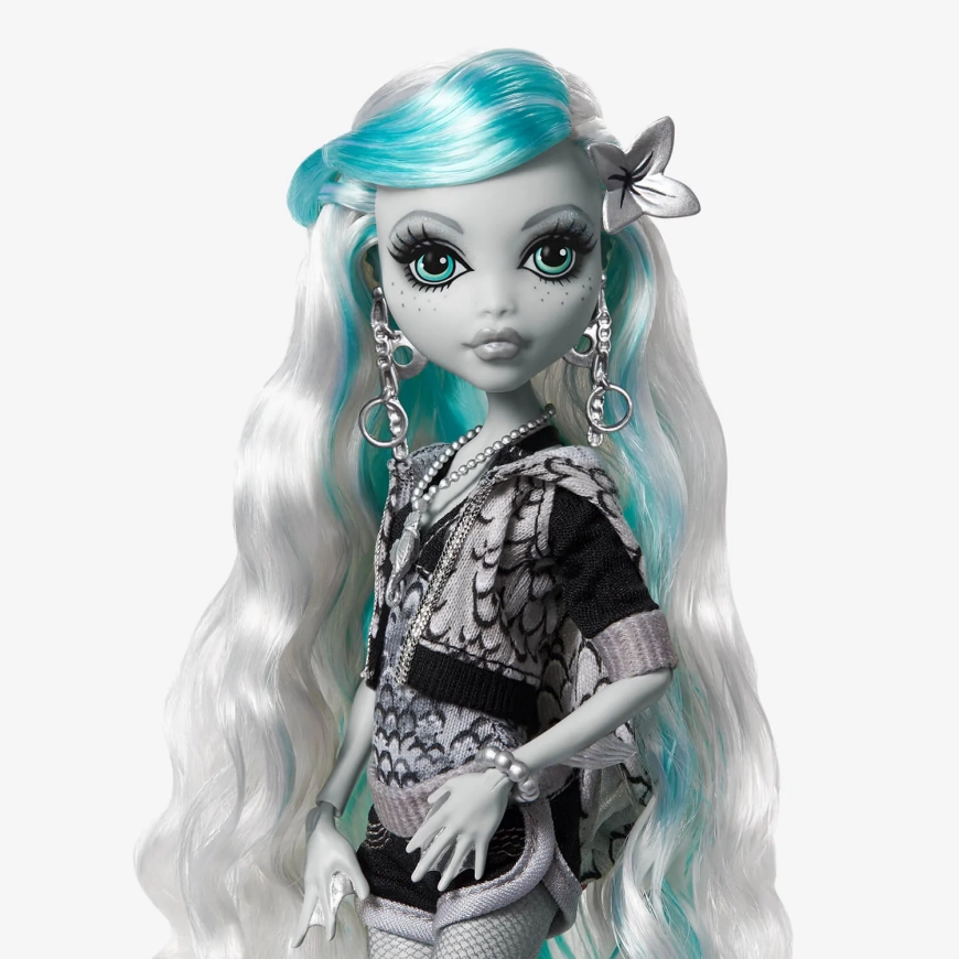 Monster High Reel Drama Black and White Lagoona Blue doll