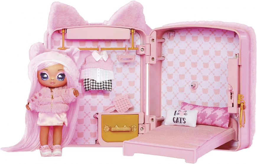 Na Na Na Surprise 2022 Backpack Pink Kitty doll set