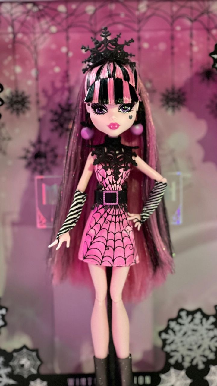 Monster High Howliday Winter Edition Draculaura doll in real life details