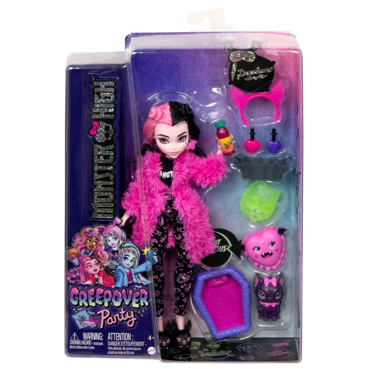 Monster High Draculaura Doll with Pet Bat-Cat Count Fabulous and  Accessories