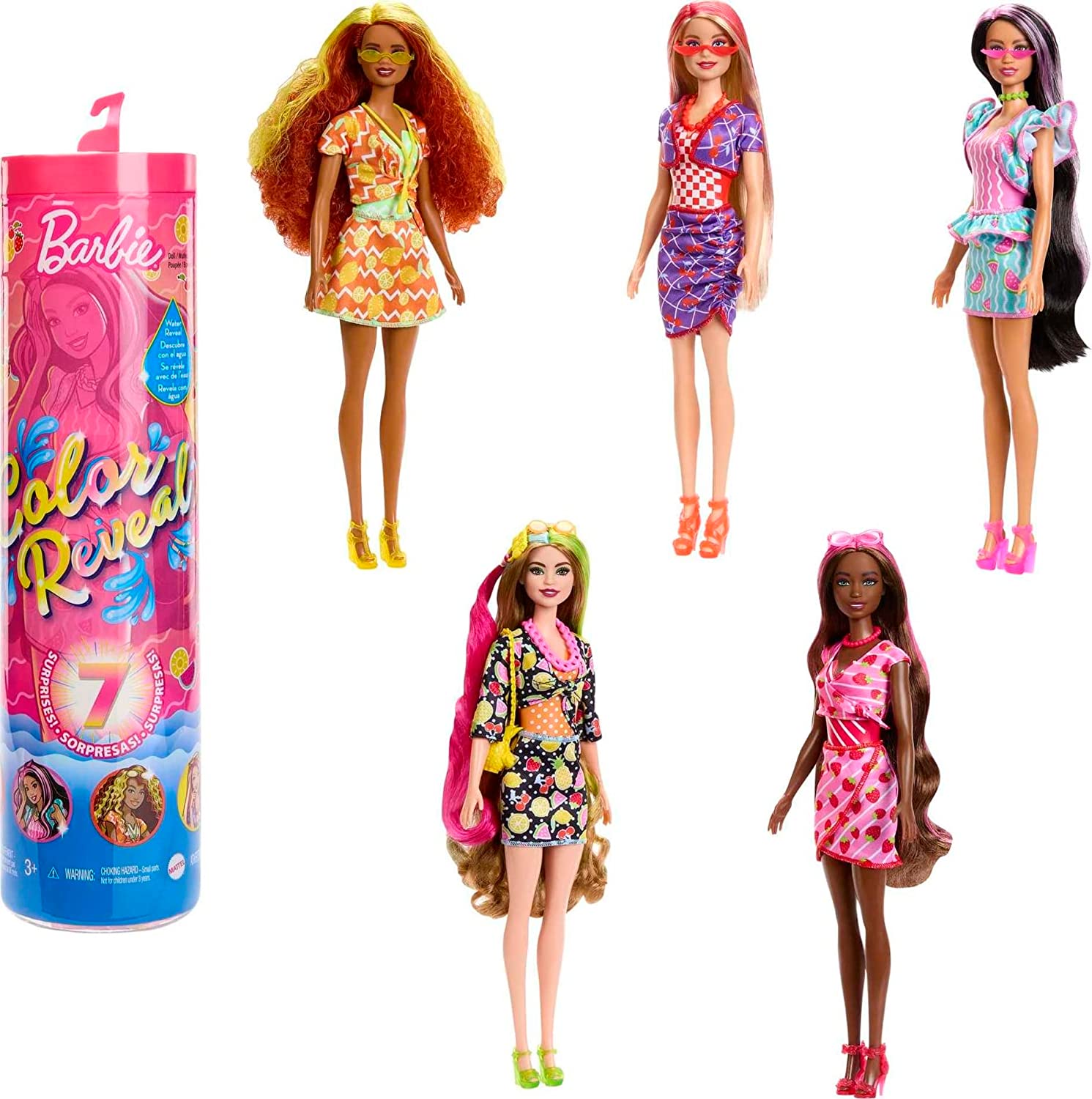 Barbie Color Reveal scented Sweet Fruit Series dolls
