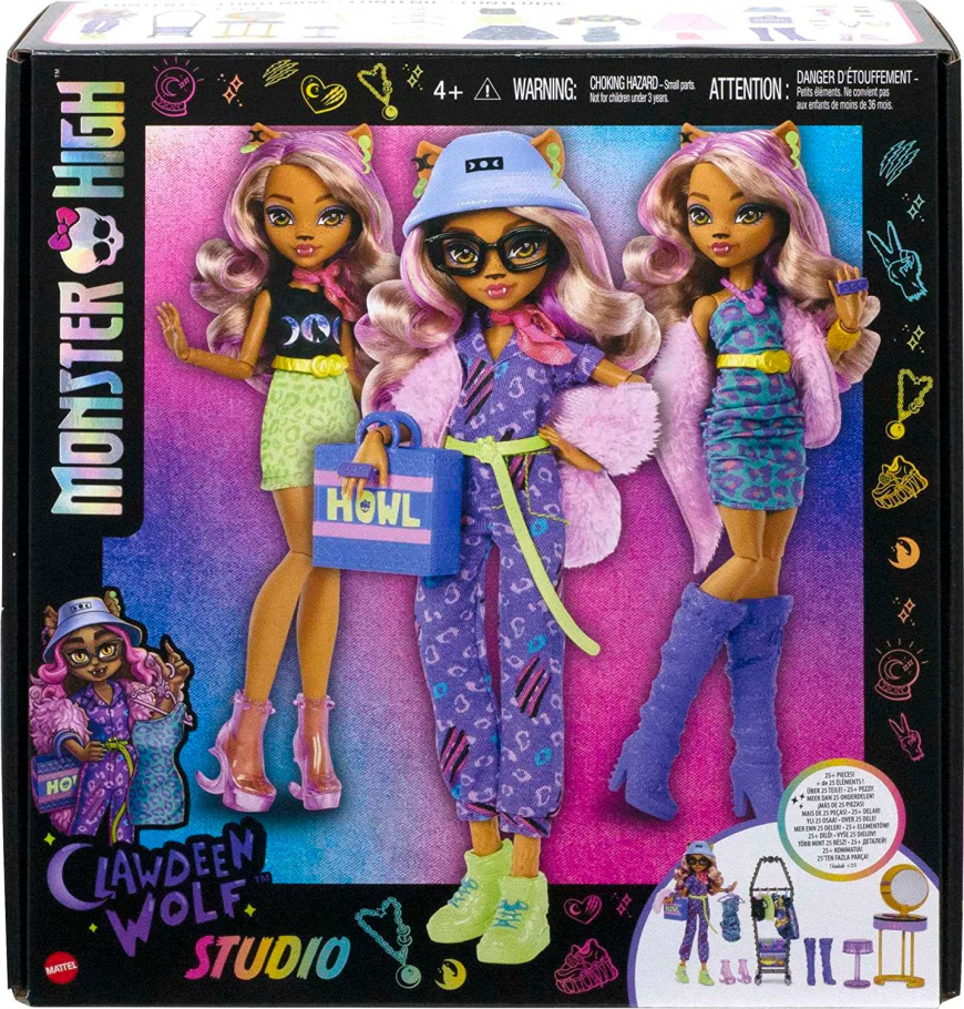 Monster High Clawdeen Wolf Boutique Dress-Up Studio with doll