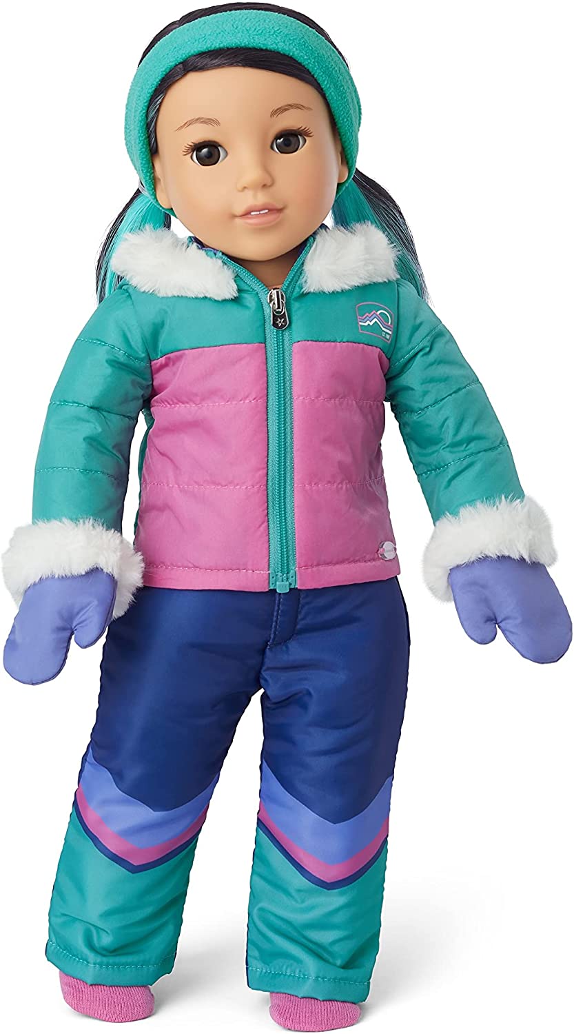 American Girl Corinne doll and her winter outfits and accessories