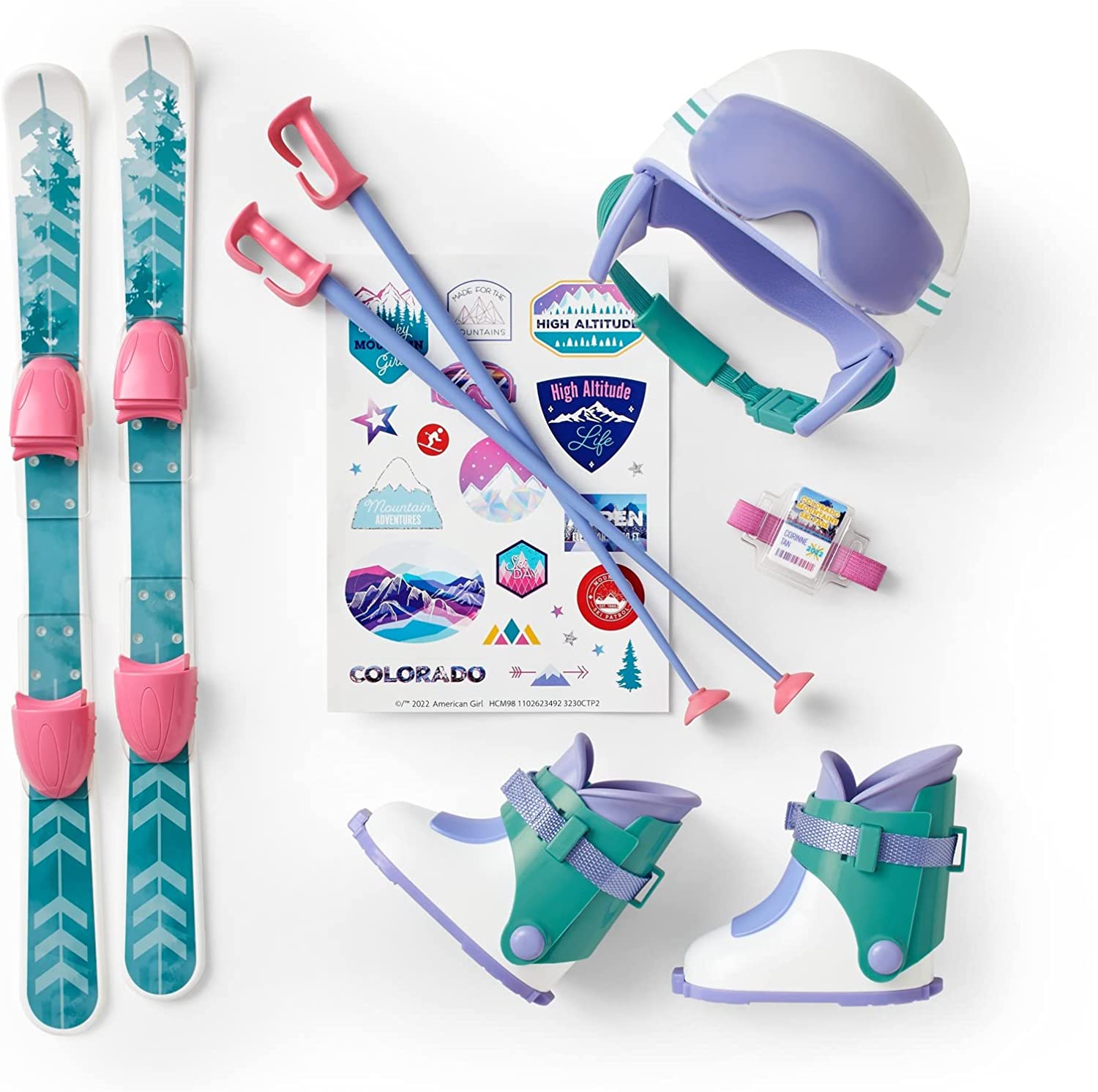 American girl doll ski set deals