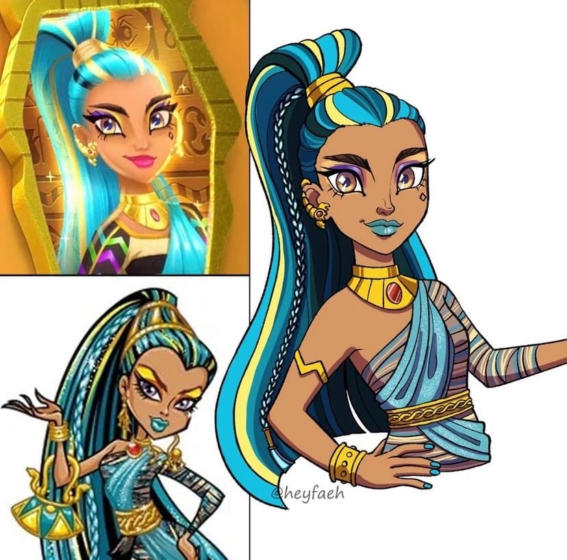 Monster High G3 characters pictures in 2D style from Heyfaeh