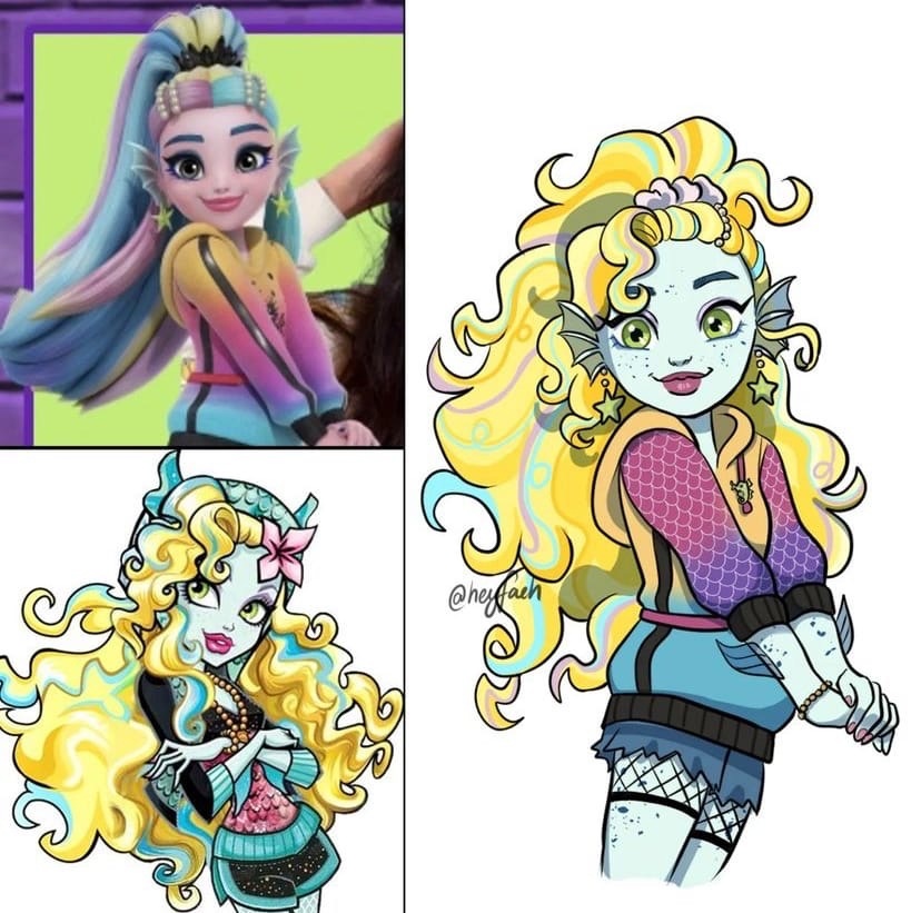 Monster High G3 characters pictures in 2D style from Heyfaeh