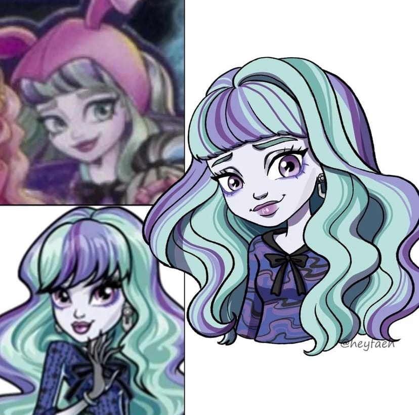 Monster High G3 characters pictures in 2D style from Heyfaeh