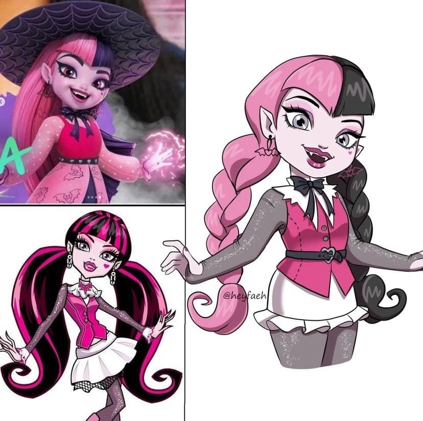 Monster High G3 characters pictures in 2D style from Heyfaeh