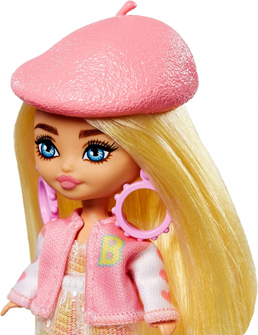 Barbie Extra Mini Minis doll in pink beret