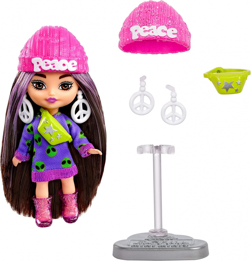 Barbie Extra Mini Minis Doll Peace hat
