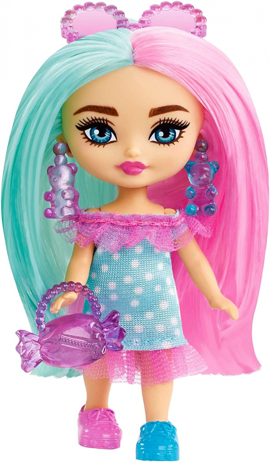 Barbie Extra Mini Minis Doll - Turquoise/Pink Candy