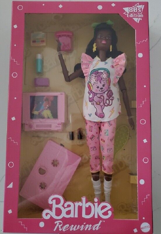 NRFB poupée BARBIE AA CHRISTIE REWIND 80s EDITION SLUMBER PARTY PYJAMA