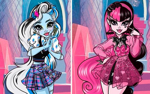 Monster High art inspired by new Monster High dolls 2022, and their new design