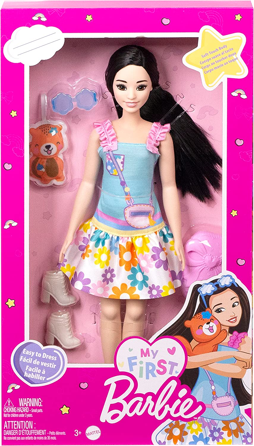 My First Barbie doll brunette straight hair HLL22