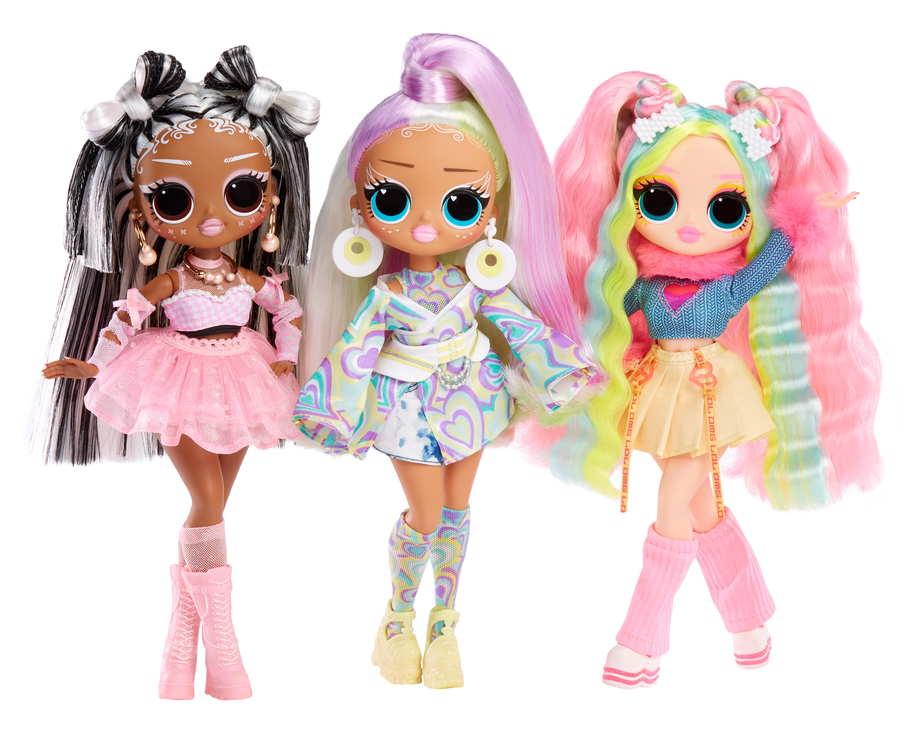 LOL OMG Sunshine Makeover dolls: Bubblegum DJ, Sunrise and