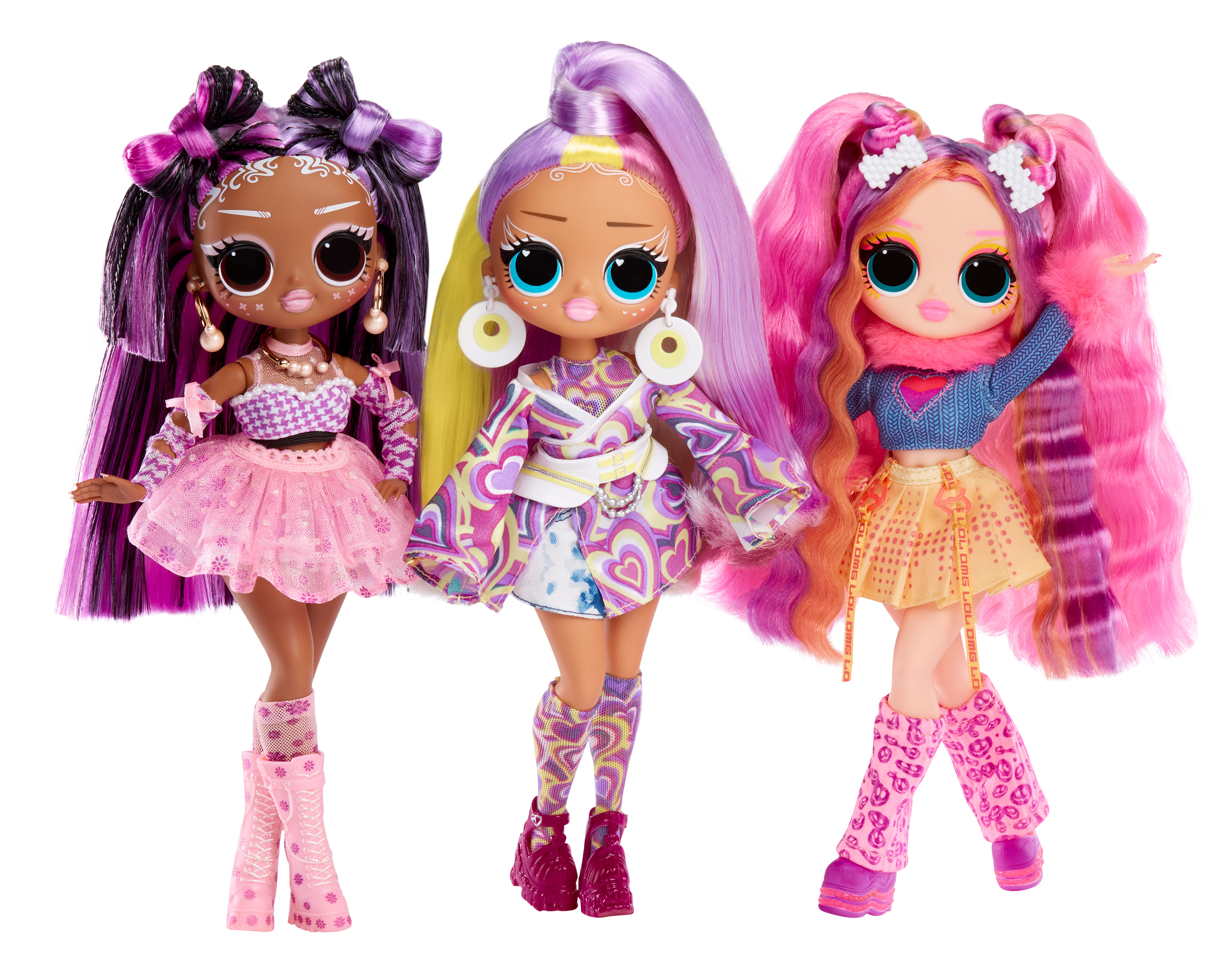 LOL OMG Sunshine Makeover dolls: Bubblegum DJ, Sunrise and