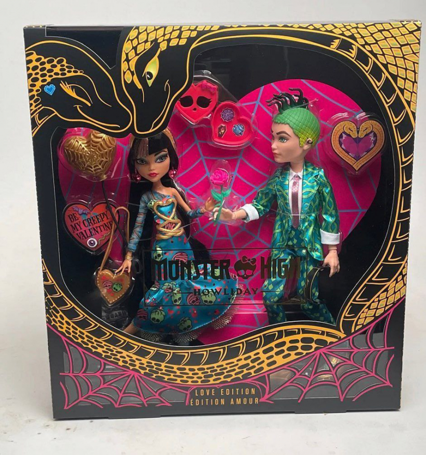 Monster High Cleo and Deuce Howliday Love Edition Valentine's day 2-pack dolls