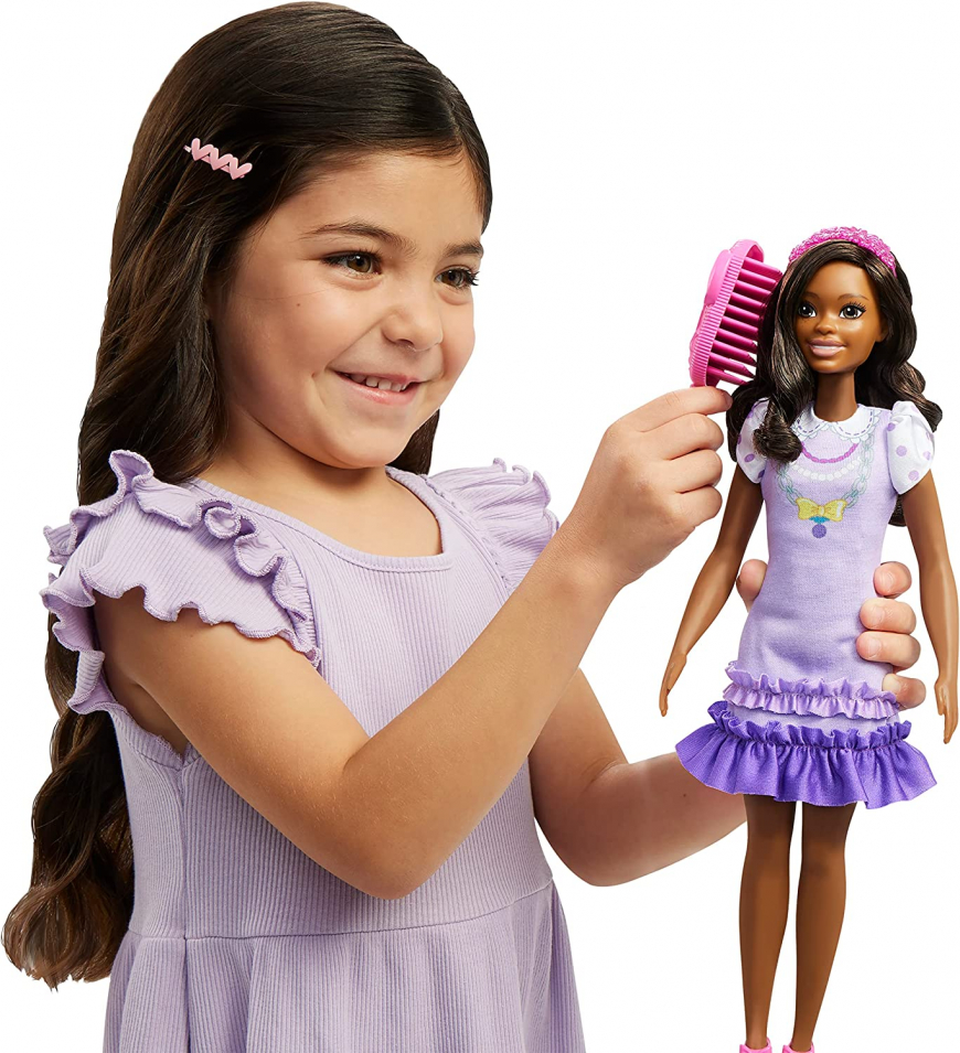 My First Barbie doll brunette HLL20 with poodle