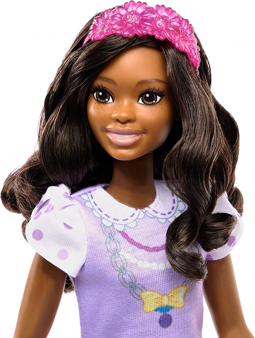 My First Barbie doll brunette HLL20 with poodle
