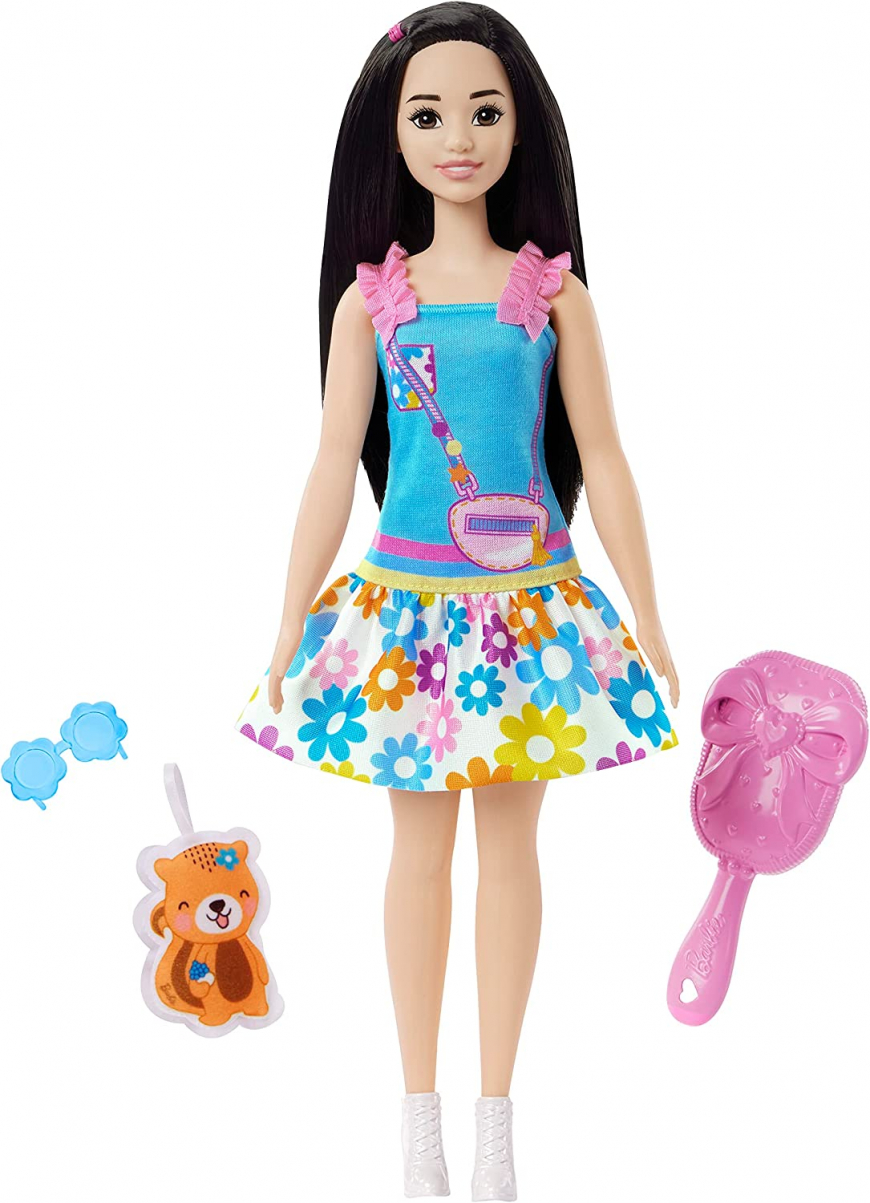 My First Barbie doll brunette straight hair HLL22