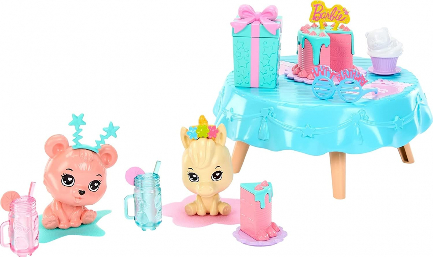 My First Barbie Birthday Party with Unicorn and Bear Pets pack