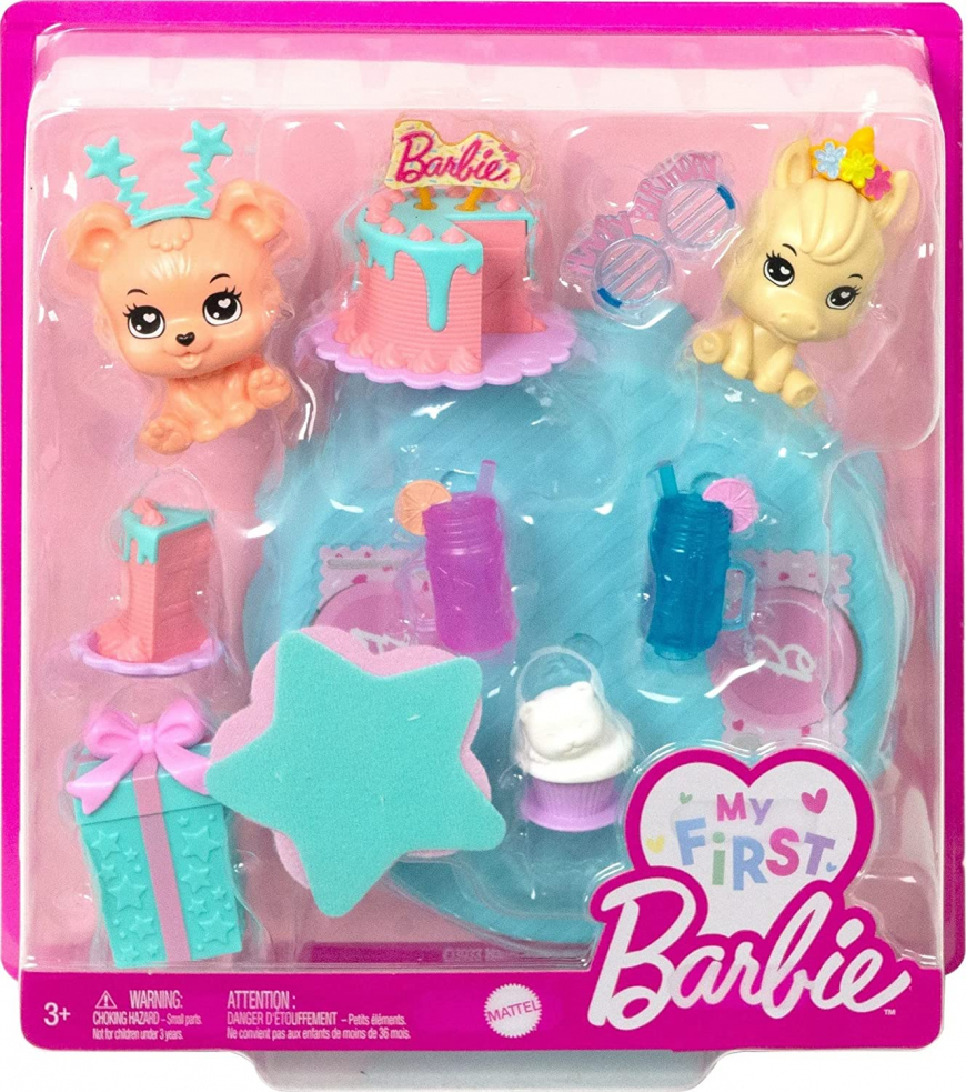 My First Barbie Birthday Party with Unicorn and Bear Pets pack