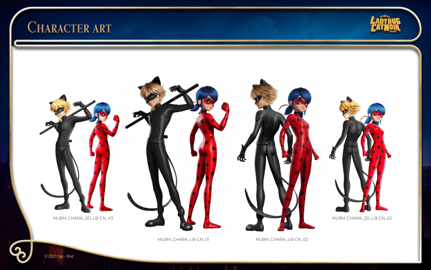 New characters art from Miraculous Ladybug movie