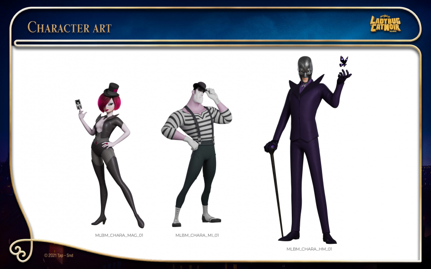 New characters art from Miraculous Ladybug movie