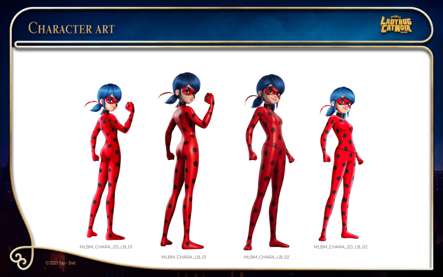 New characters art from Miraculous Ladybug movie