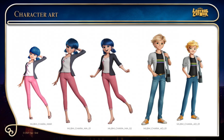 New characters art from Miraculous Ladybug movie