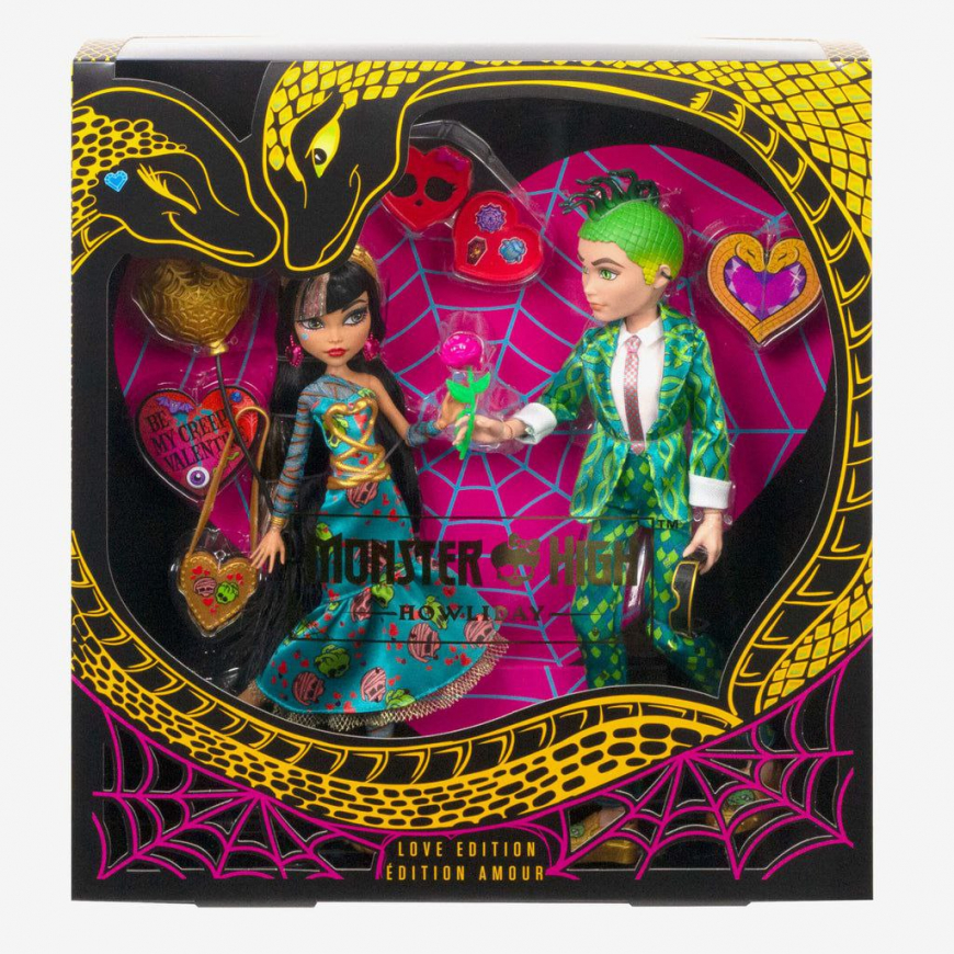 Monster High Cleo and Deuce Howliday Love Edition Valentine's day 2-pack dolls