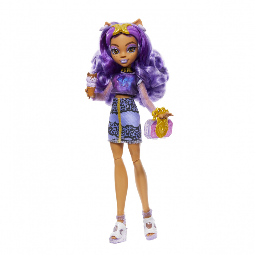 Monster High Skulltimate Secrets Fearidescent Series Clawdeen Wolf Stein doll