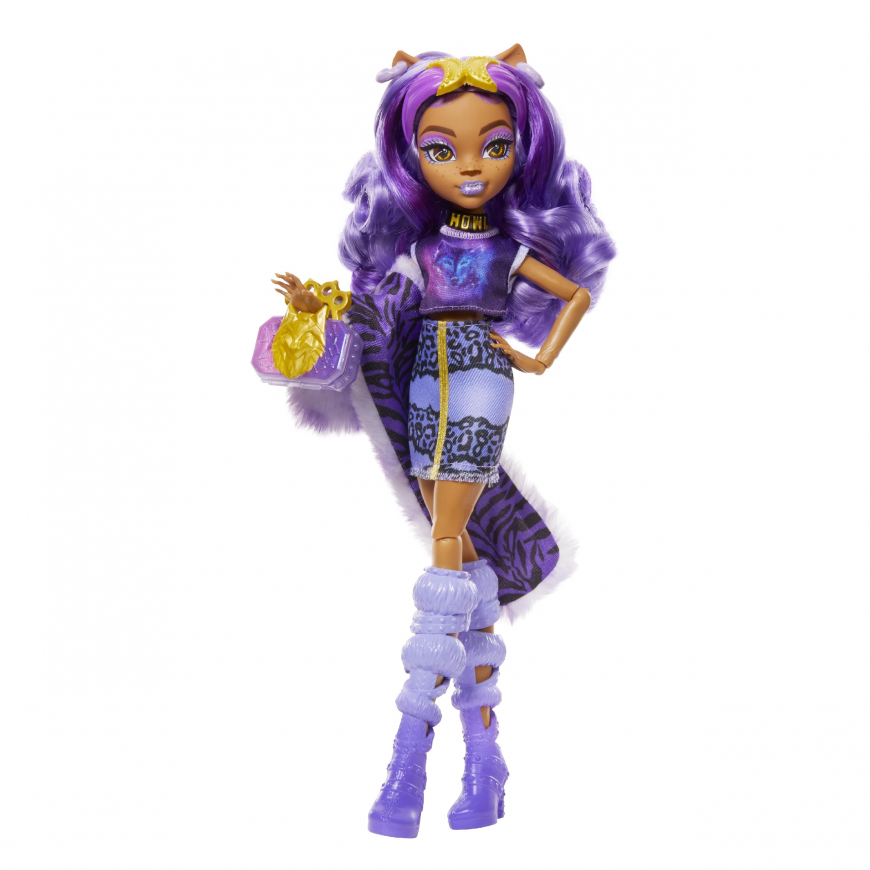 Monster High Skulltimate Secrets Fearidescent Series Clawdeen Wolf Stein doll