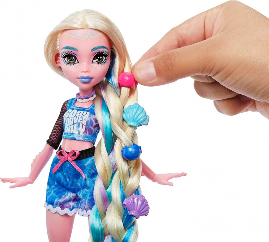 Monster High Lagoona Blue Spa Day doll playset with doll hairplay