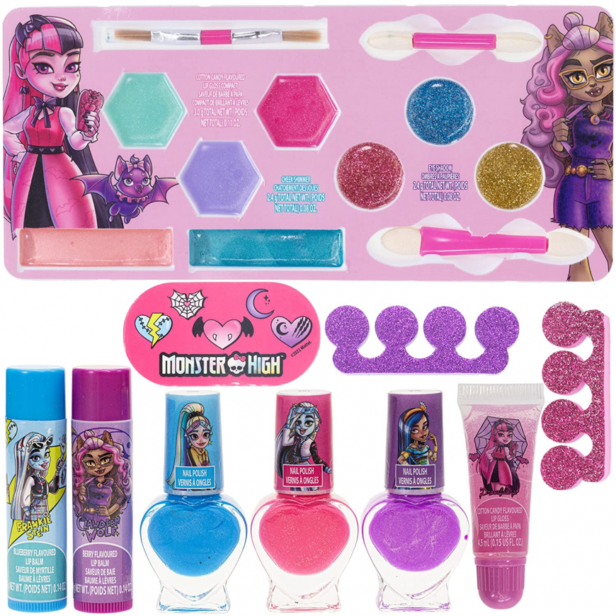 Monster High Townley Girl Train Case Makeup Set for Kids