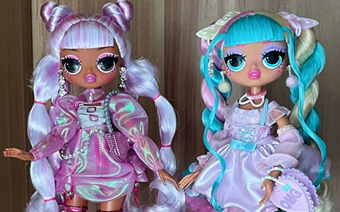 LOL OMG Fierce series 2 dolls Kitty K and Candylicious