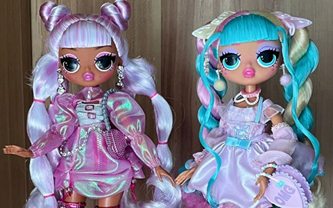 LOL OMG Fierce series 2 dolls Kitty K and Candylicious