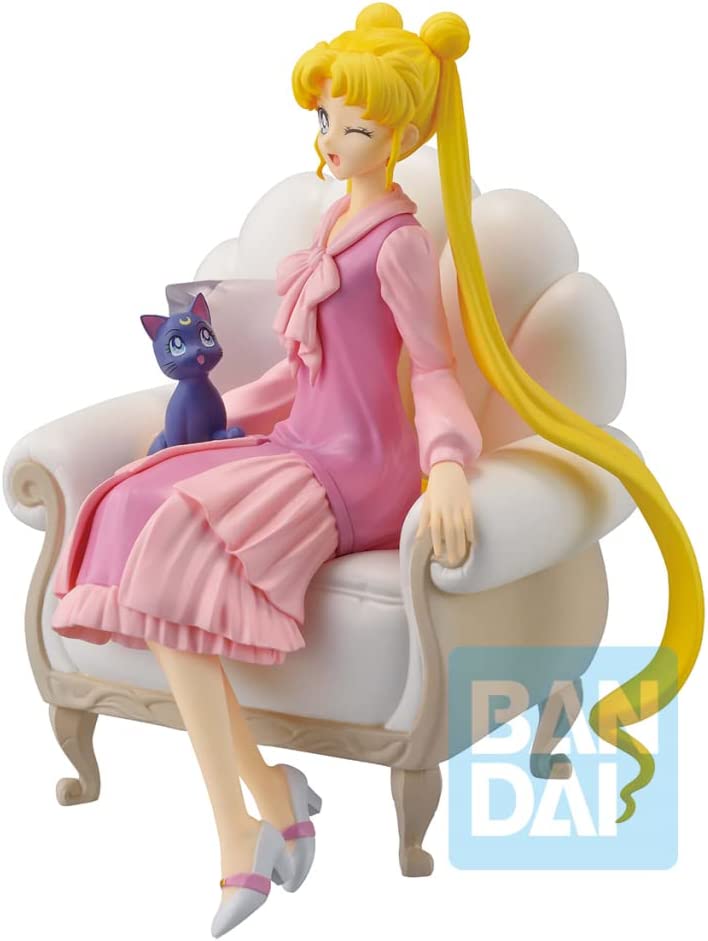 Sailor Moon Usagi and Luna Antique Style Ichibansho figure